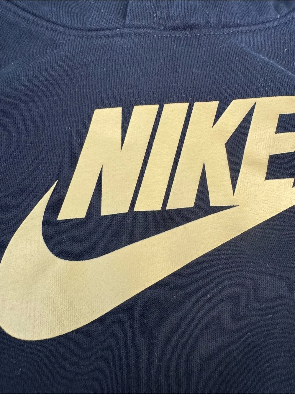 Nike Black Hoodie with Gold Swoosh Logo